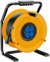 Enrouleur professionnel de chantier HO7RN-F 50m - 3G2,5mm² / 7000W - 4 prises 2P+T avec couvercle et disjoncteur