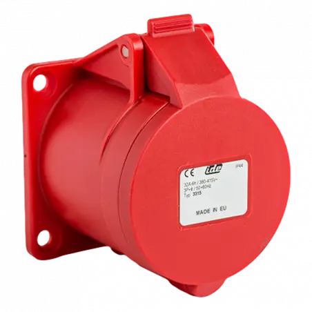[PRISE387] Prise industrielle femelle étanche apparente (surface) 3P+T / 32A - 380V IP44/55