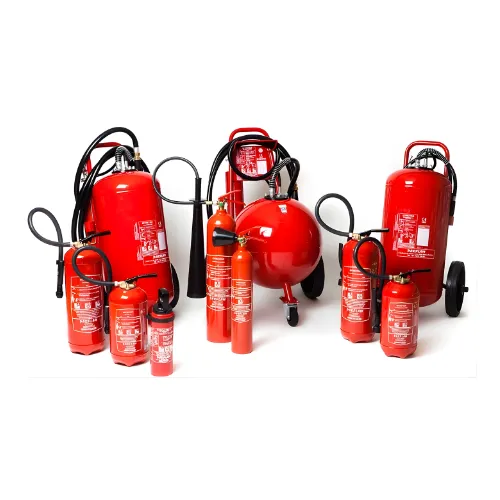 Extincteurs à poudre ABC / CO₂ / eau pulvérisée – modèles portatifs et sur chariot