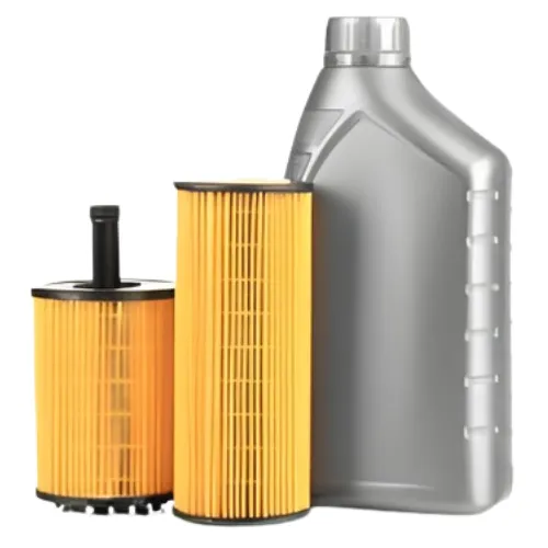 Filtres à huile moteur et bidon de lubrifiant