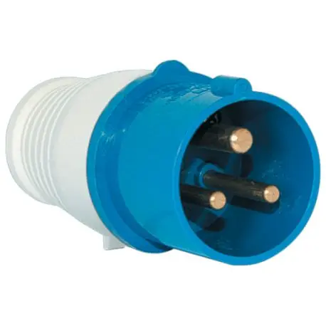 [FICHE223] Fiche industrielle mâle étanche 25/32A - 2P+T - 250V AC - IP44/55